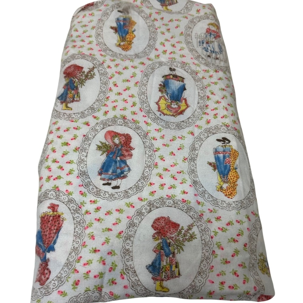 Vintage Holly Hobbie Brushed Soft Fabric 3 Yards 16 Inches 46 Wide Cottagecore